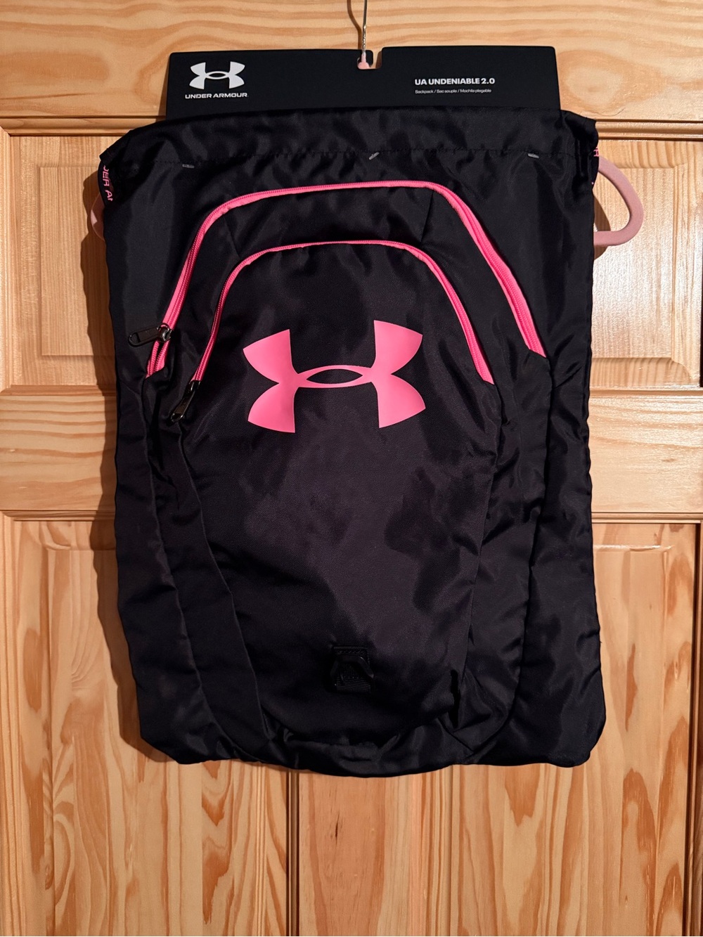 Under Armour Black & Pink Undeniable 2.0 Sackpack